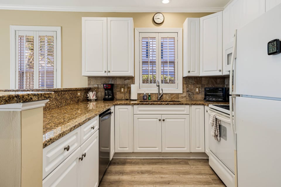 Well-stocked kitchen with everything you need from a drip coffee maker to an oven. Create delicious meals during your stay.