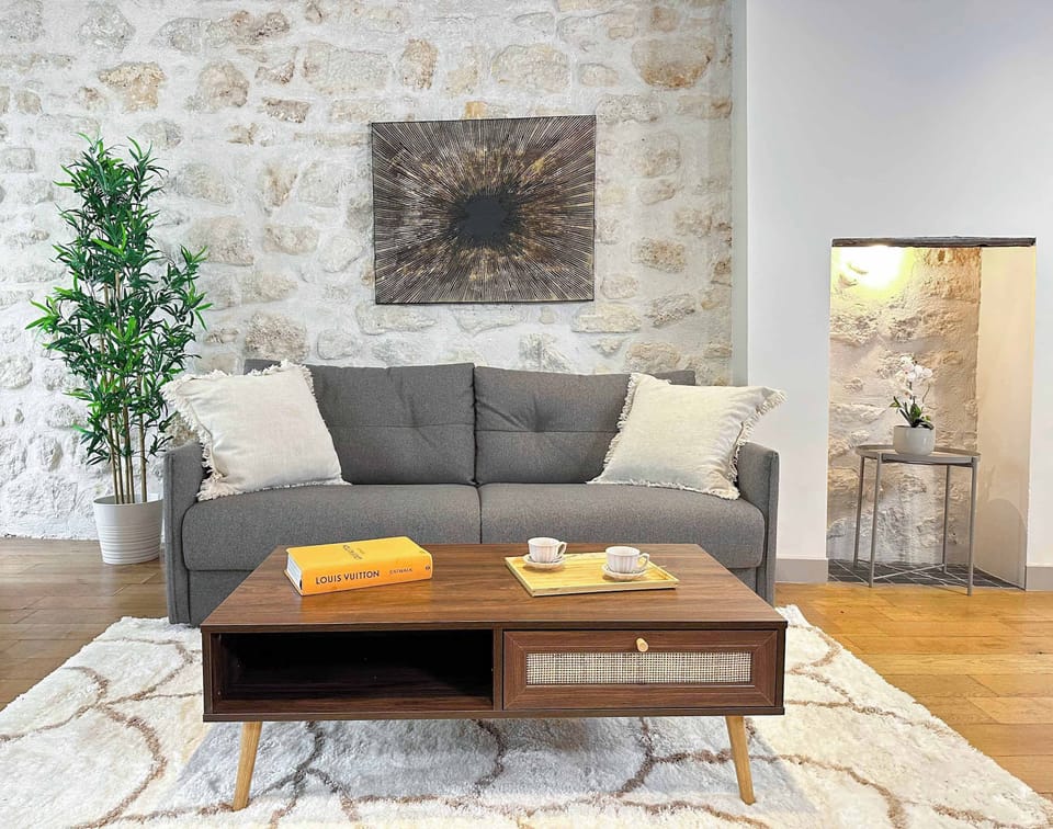 A roomy living room