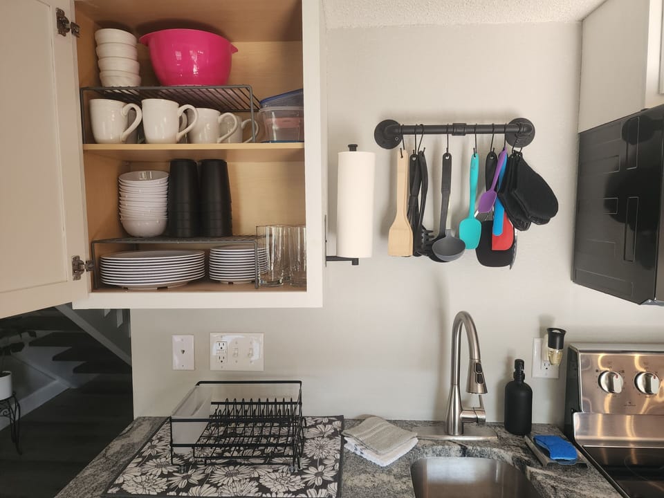 Fully stocked kitchen