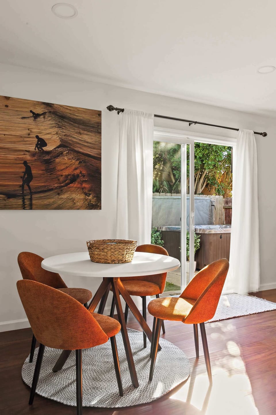 An additional dining table or game night area