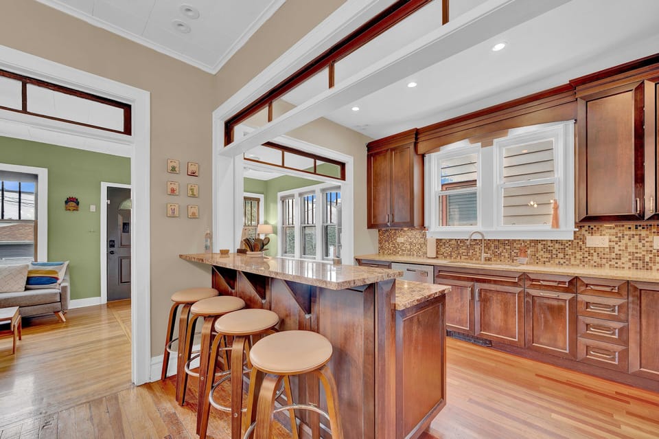 Indoors, Hardwood, Floor, Kitchen, Furniture