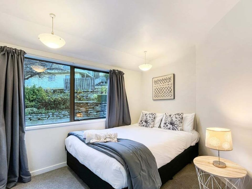 Bright bedroom with garden outlook