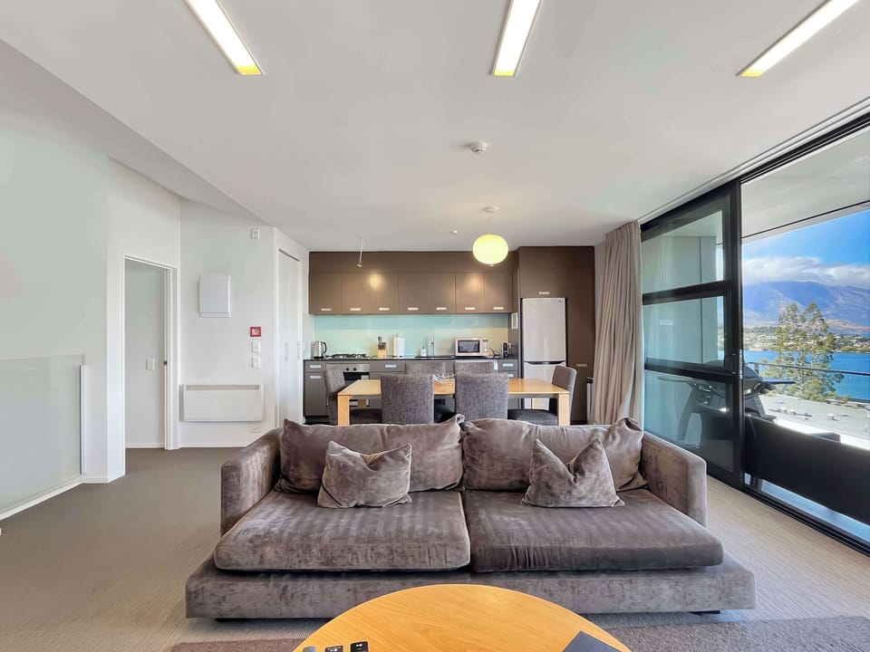 Living, dining, and kitchen in one