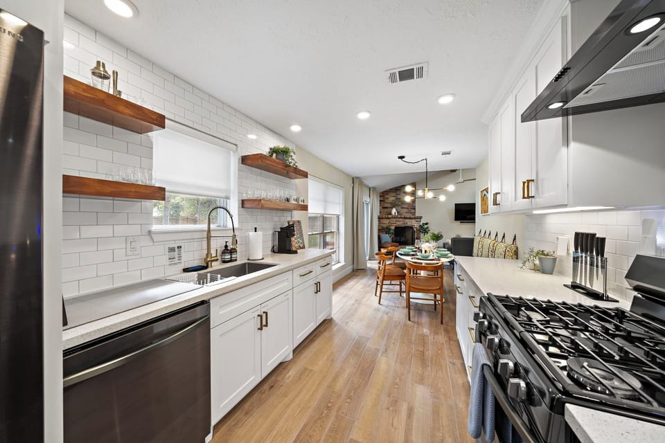Stainless steel appliances.