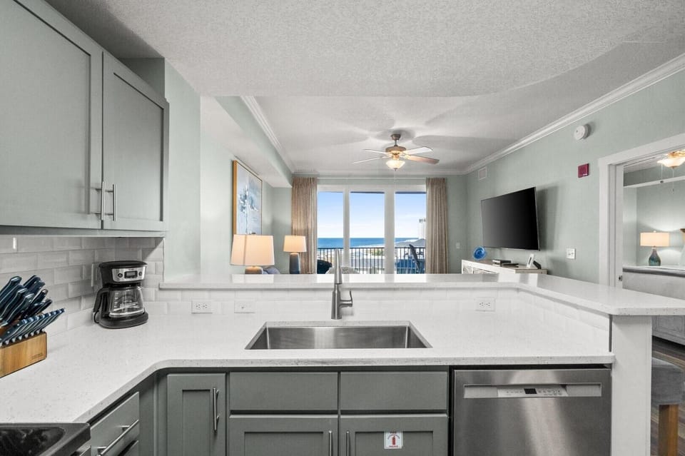 Kitchen with Gulf View