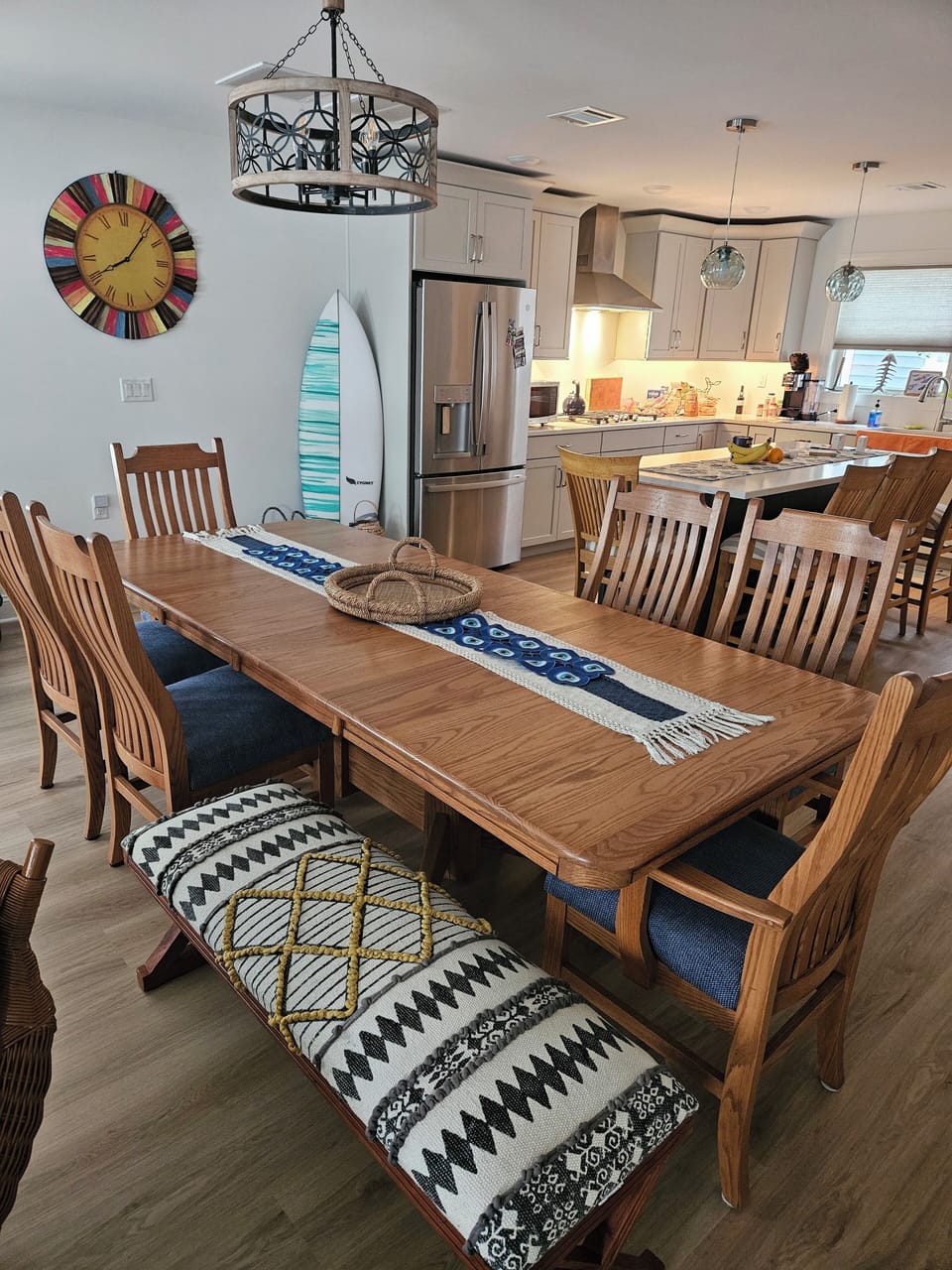 Dining table fully extended