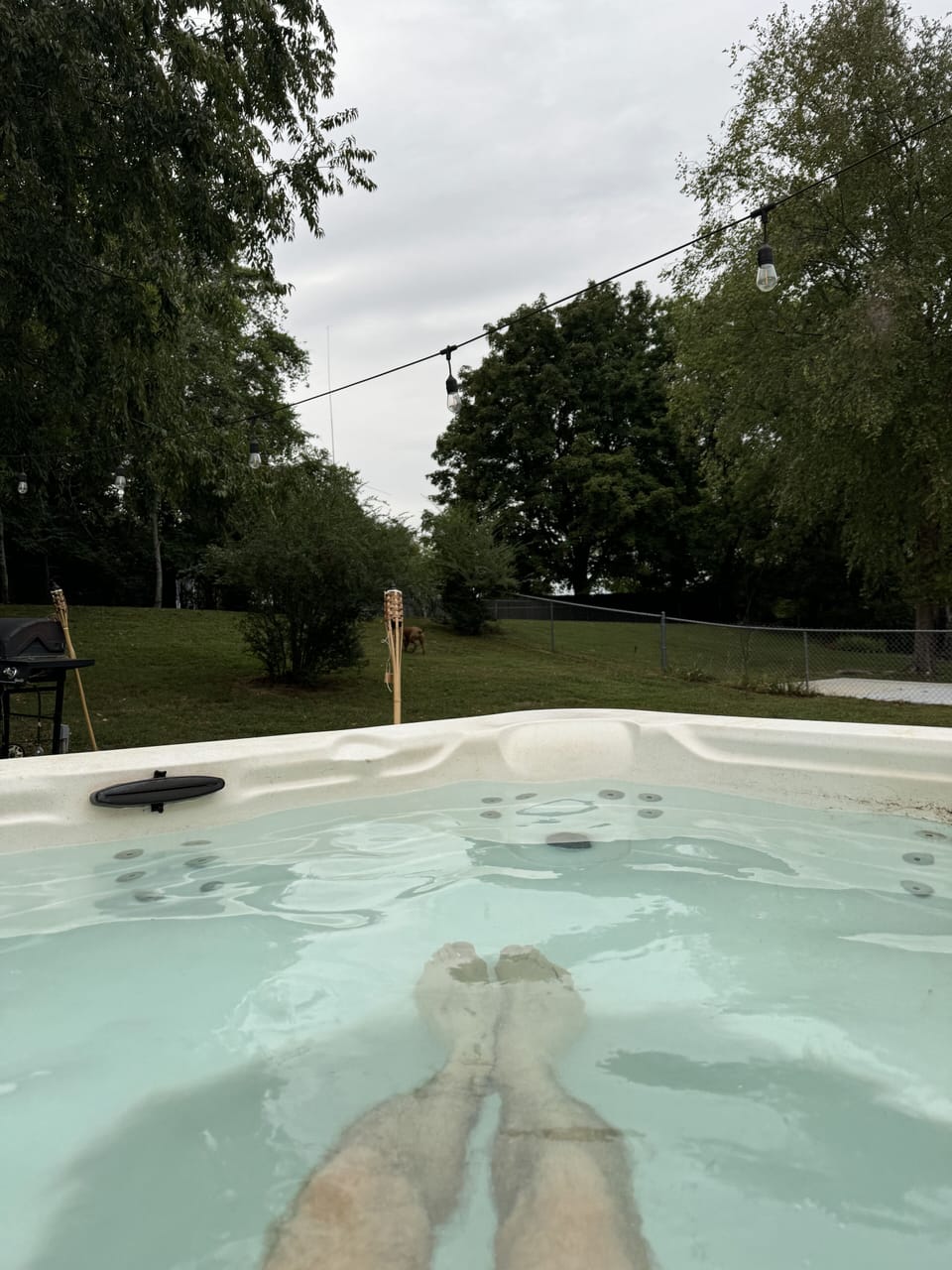 Outdoor spa tub