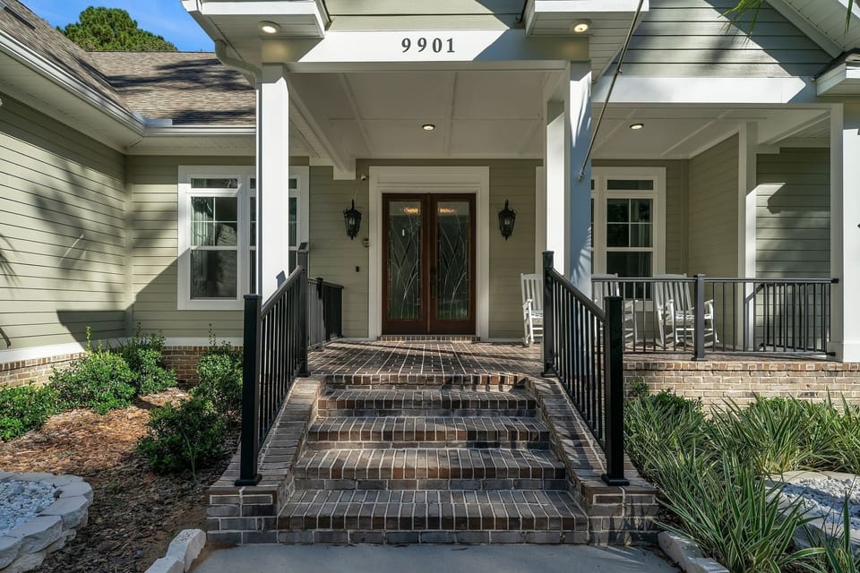 Architecture, Building, House, Porch, Staircase