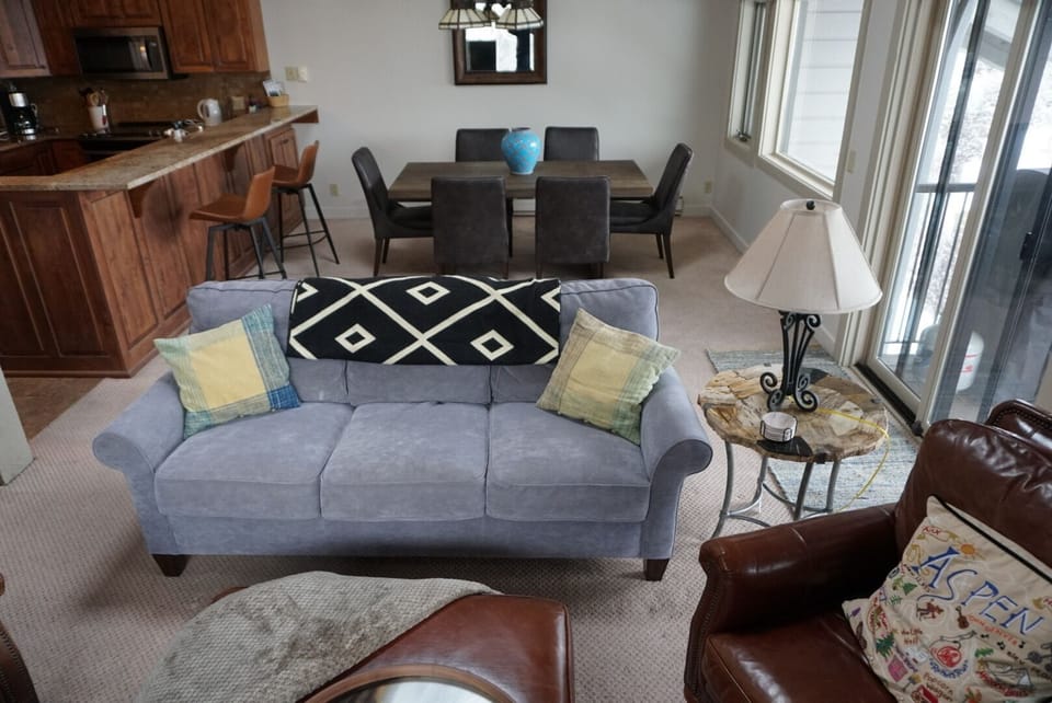 View from living room into dining room