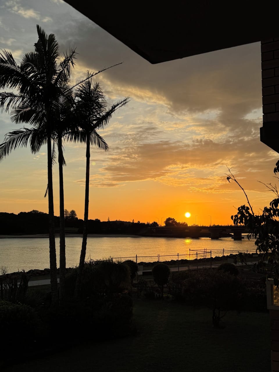 Morning sunrise from balcony