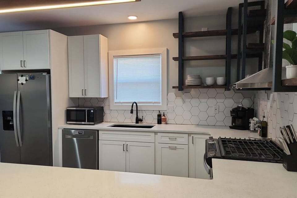 Communal space - kitchen shared with 3 other bedrooms in house
