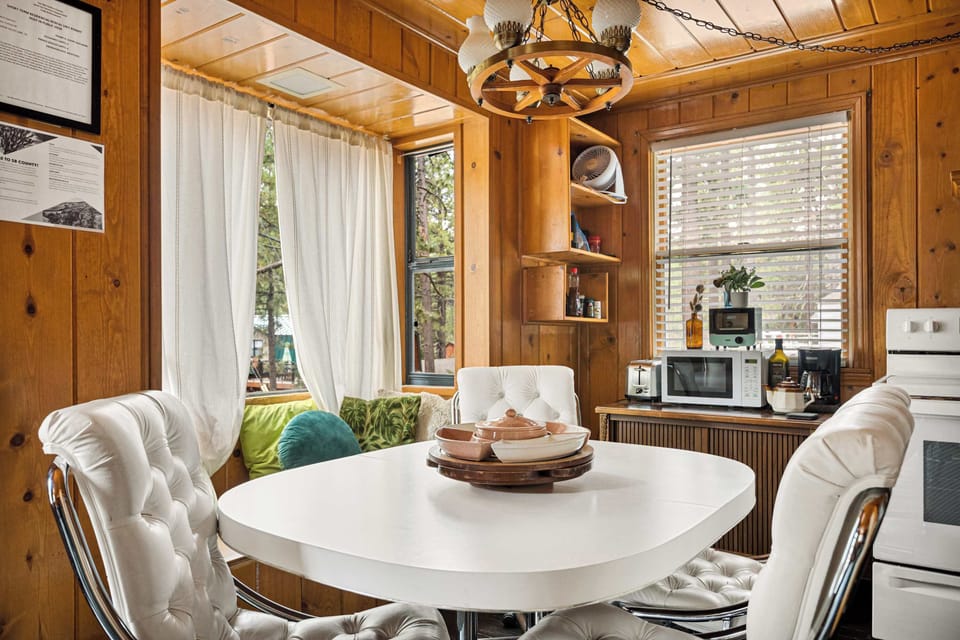 Dining area with table and seating for 6
