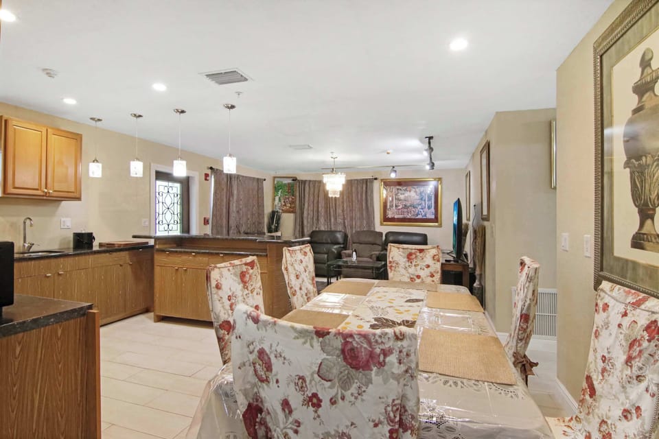 Dining table with seating for 6