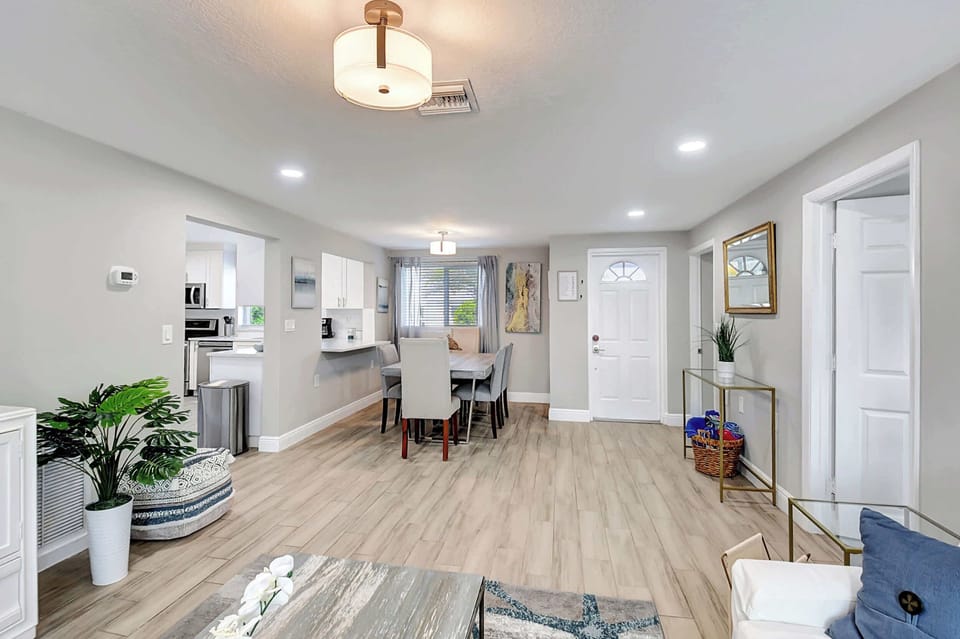 Enjoy the breezy, open layout of the living/dining/kitchen areas