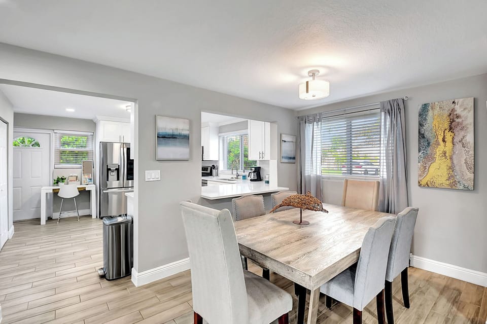 Gather for meals & visiting together at the dining table, with seating for 6
