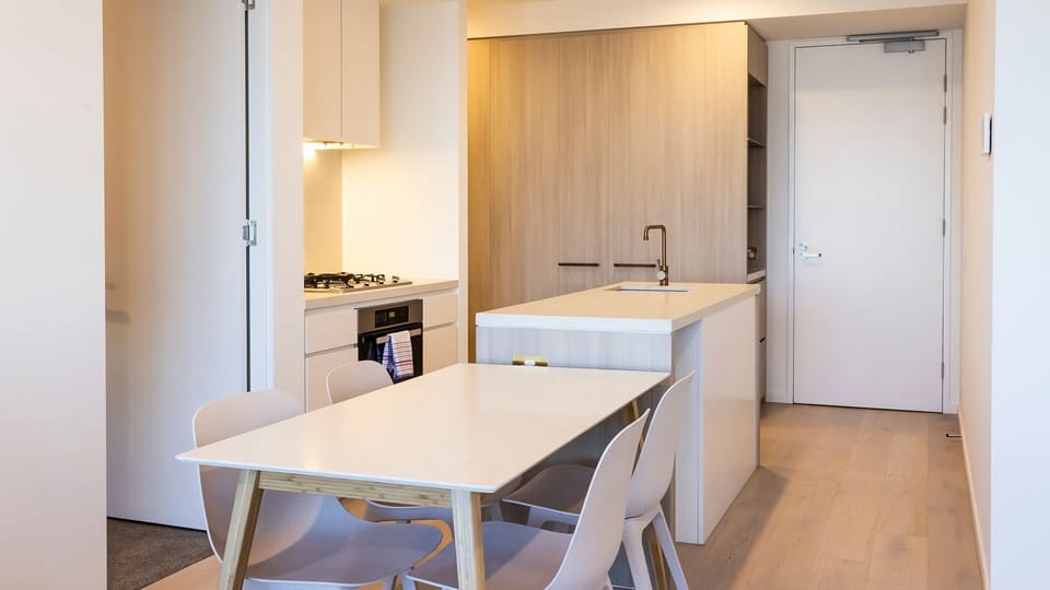 Dining and kitchen space