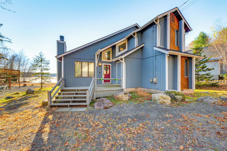 Pocono Lake Vacation Rental | 3BR | 2BA | 1,579 Sq Ft | Stairs Required