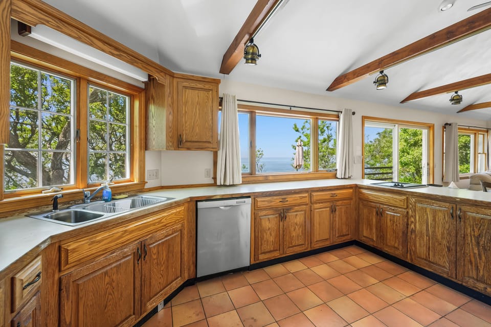Kitchen With View of Cape Cod Bay