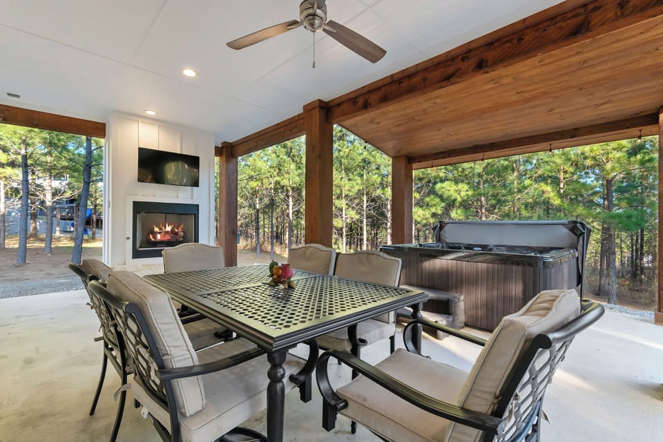 Patio | Gas Grill | Fireplace | Hot Tub | 2-Story Cabin