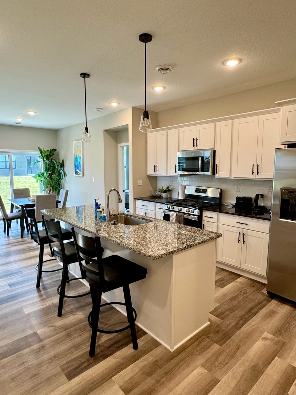 Fully equipped kitchen with stainless steal appliances