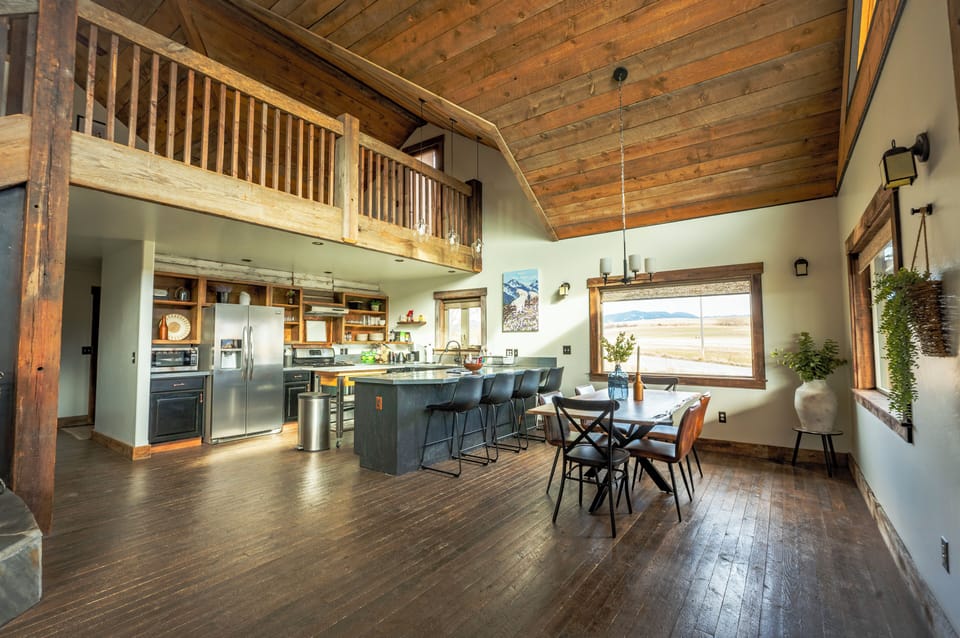 Relax in the cozy TV room, where rustic charm meets comfort. 