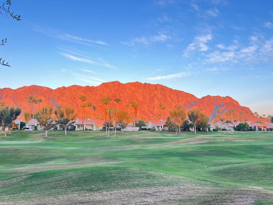 Sunrise view of the mountains