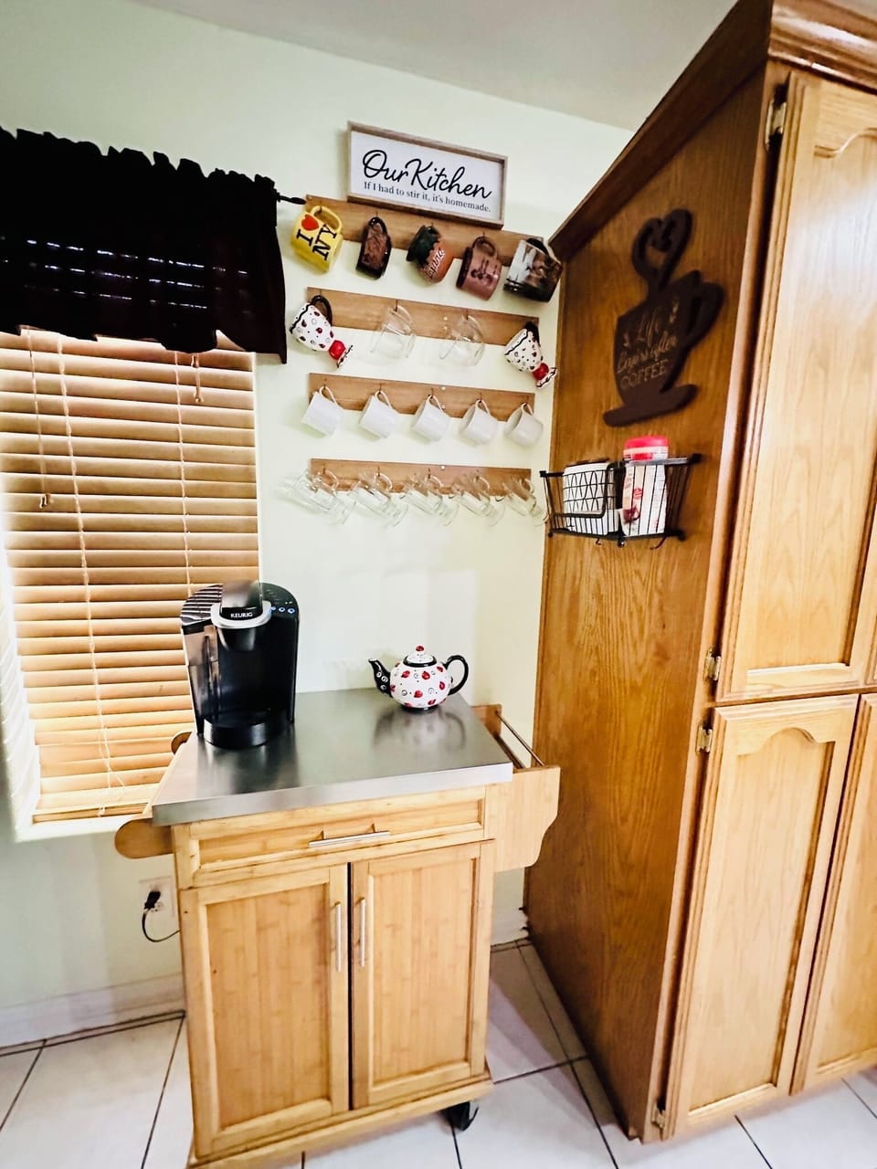 Beautiful coffee bar with keurig
