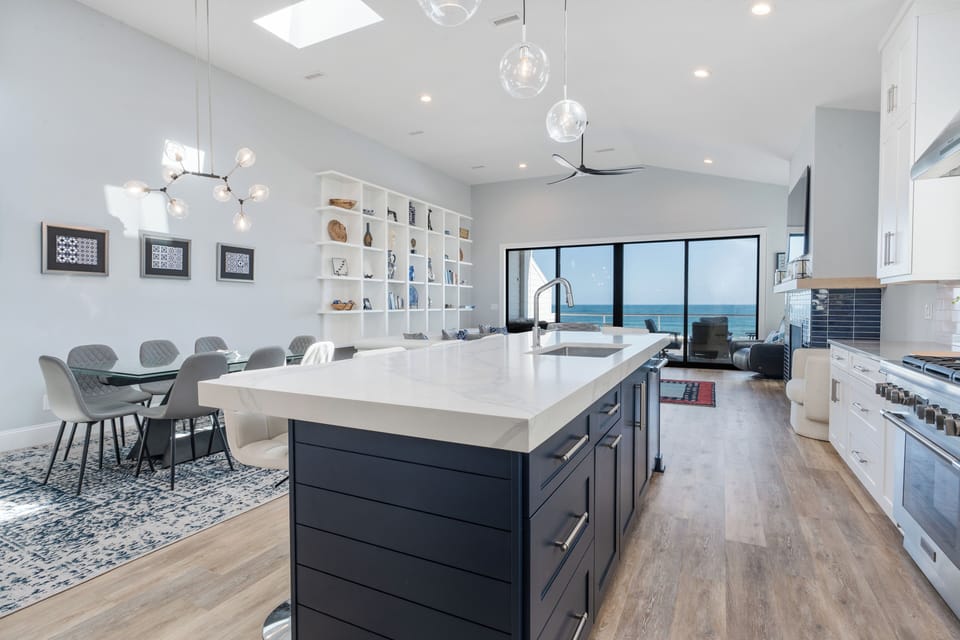 view from the large kitchen