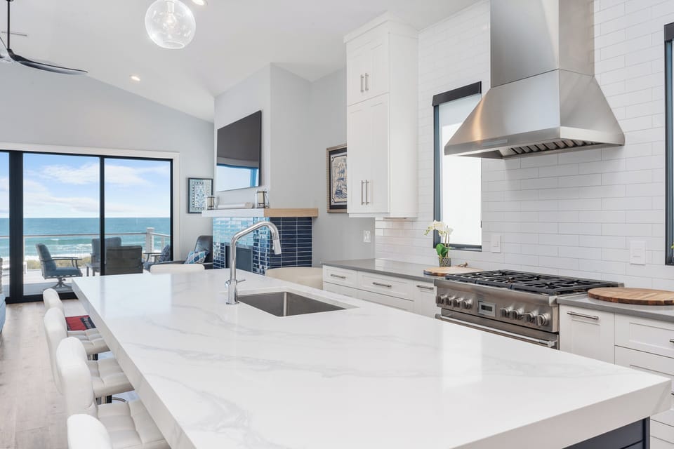 spacious prep and dining space