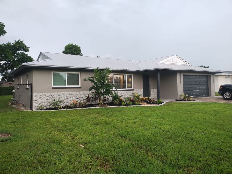 Front view of the home