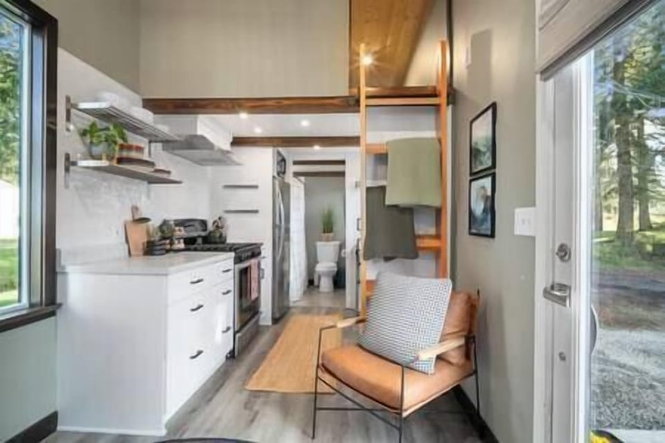 Seating for 3. Please no climbing into the loft