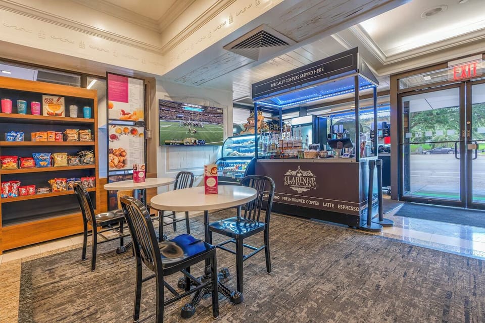 Grab fresh coffee and snacks whenever cravings strike.