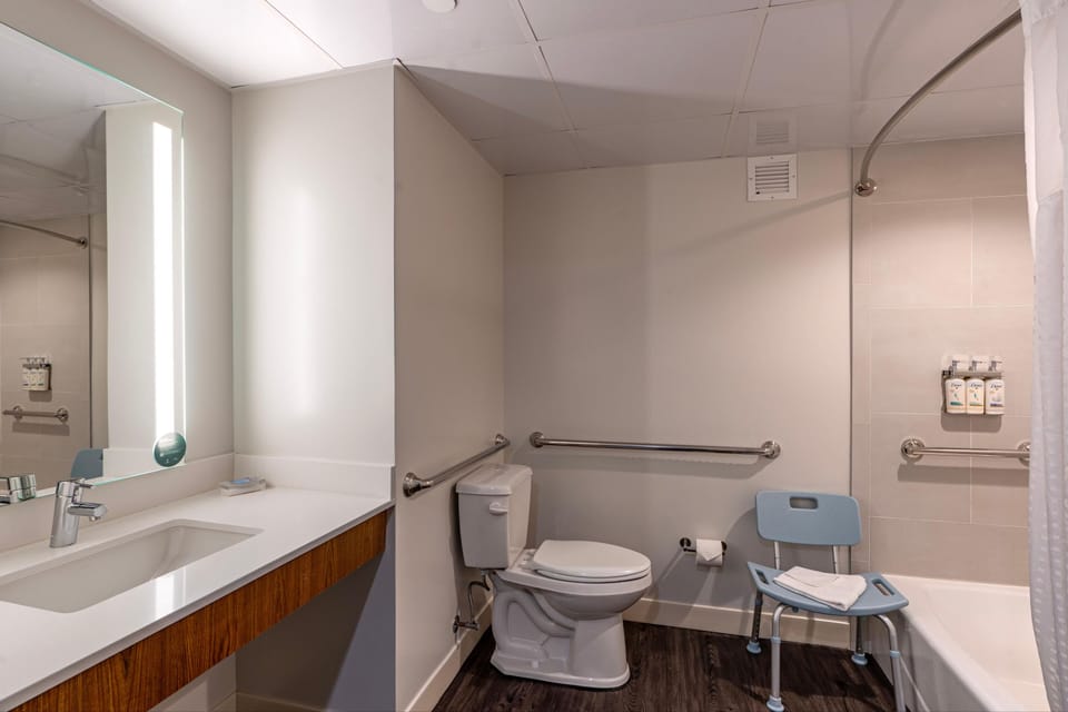 Enjoy peace of mind with accessible layout and supportive grab bars.