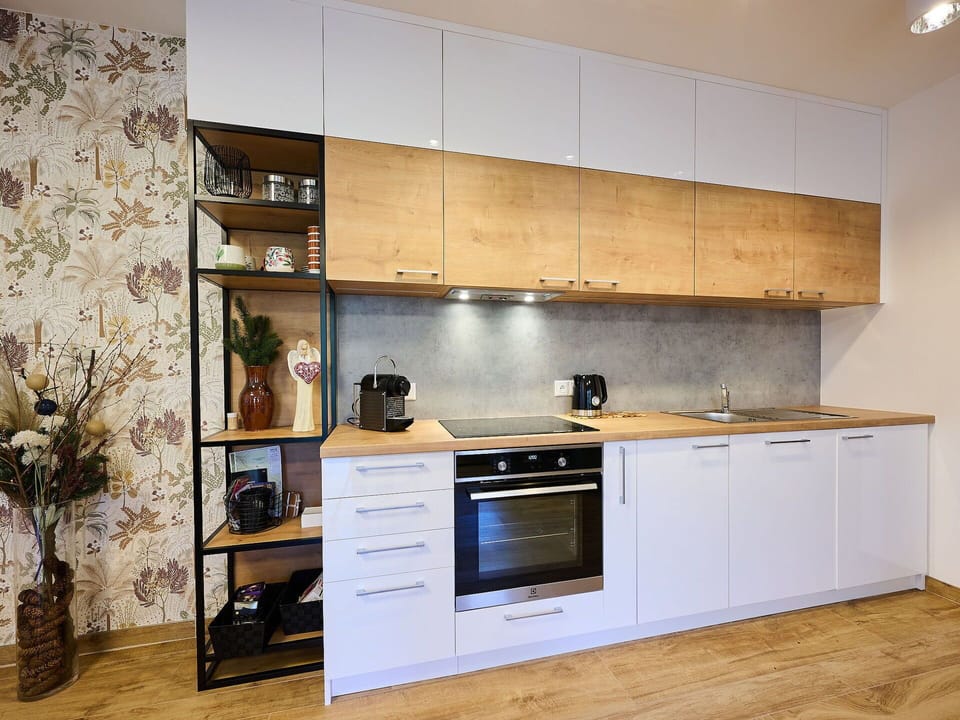 Cabinetry, Countertop, Property, Furniture, Building, Kitchen Stove, Kitchen Appliance, Home Appliance, Wood, Kitchen