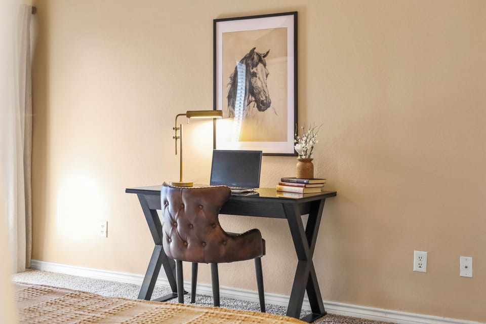 Dedicated workspace in the master's bedroom