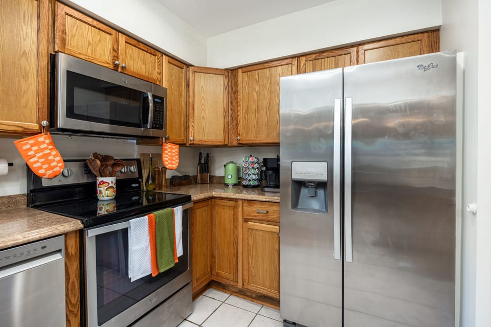 Modern appliances in the kitchen