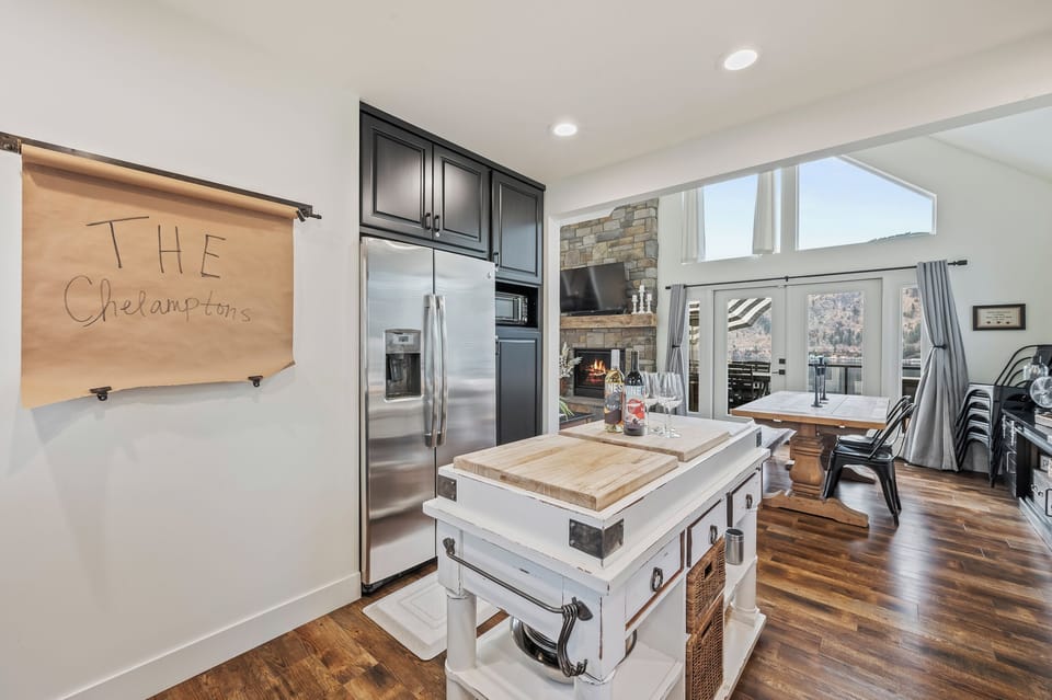 Kitchen with island and stainless appliances