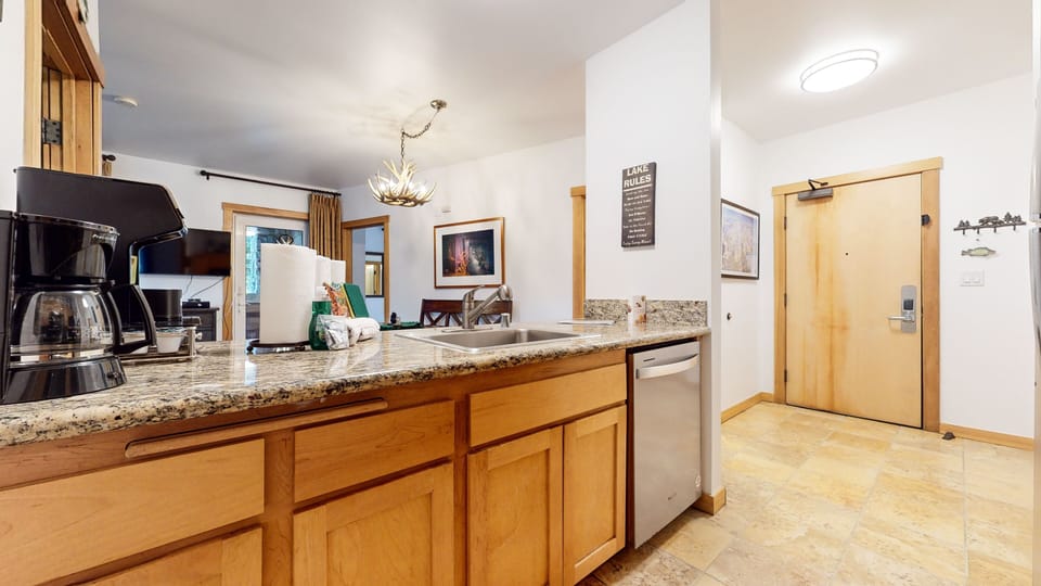 Indoors, Floor, Flooring, Kitchen, Sink