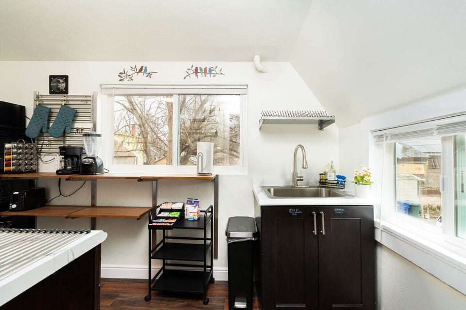 Essential appliances and storage in this small but efficient kitchen.