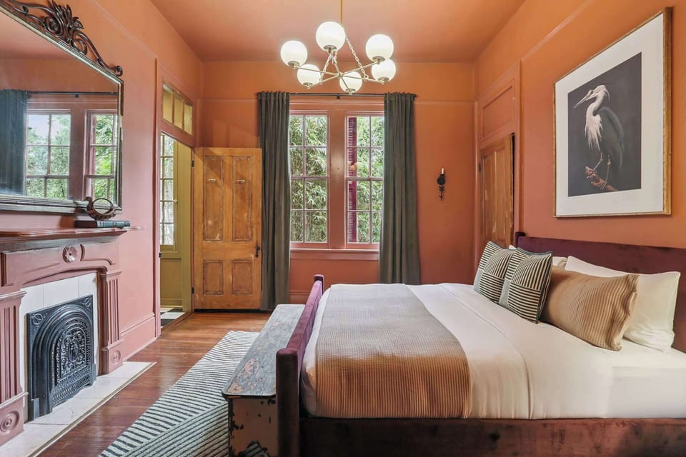  Bedroom 5 | King Bed with 70 Inch TV and Balcony Access | Main Floor