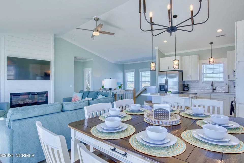 View of Dining, Living and Kitchen
