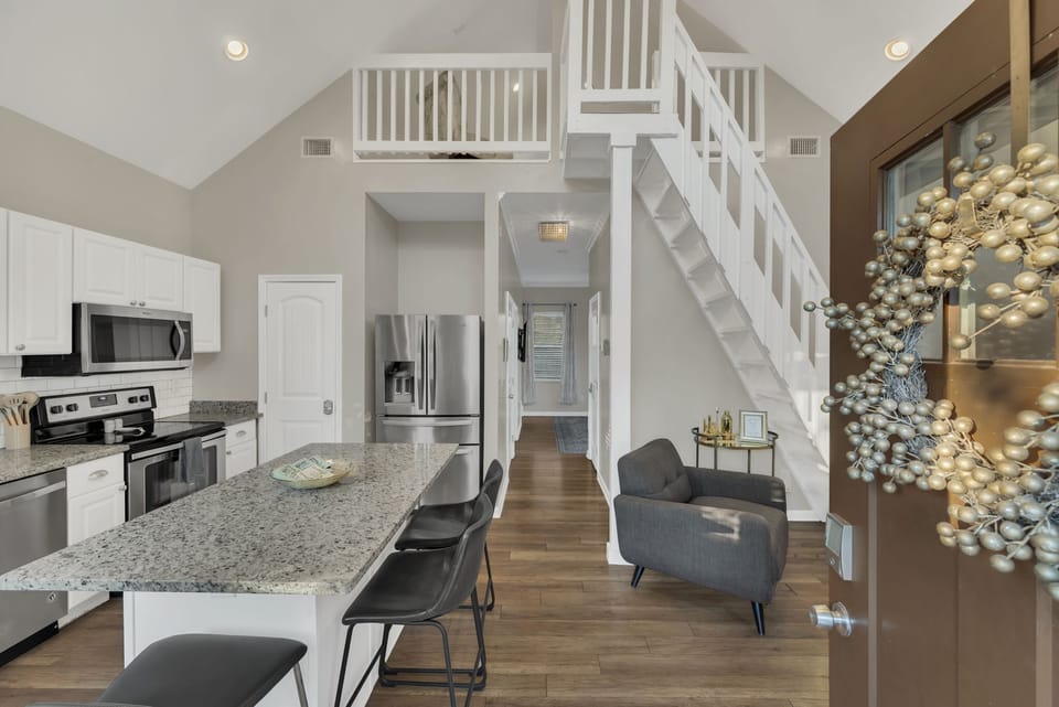 Step inside the cozy guesthouse interior, designed for comfort and relaxation.