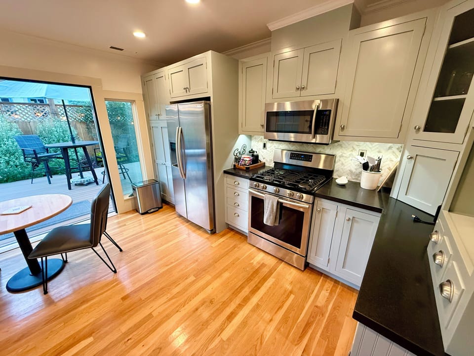 Updated appliances and coffee station.
