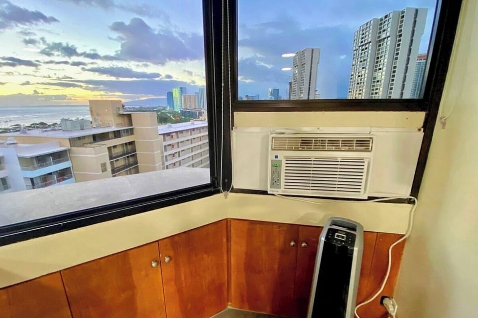 New AC that blows Ice cold air.  Much needed in hot summer months. 