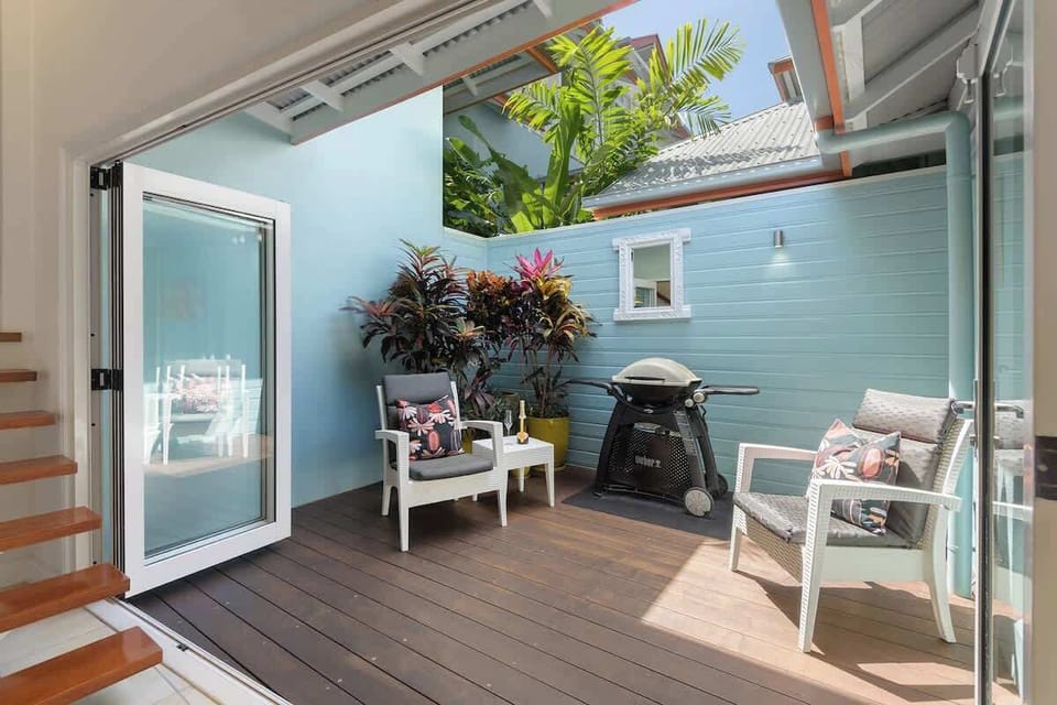 Visualize a private courtyard just off the kitchen, complete with a Weber BBQ ready for grilling up delicious meals, and comfy seats where you can relax and enjoy the outdoors.