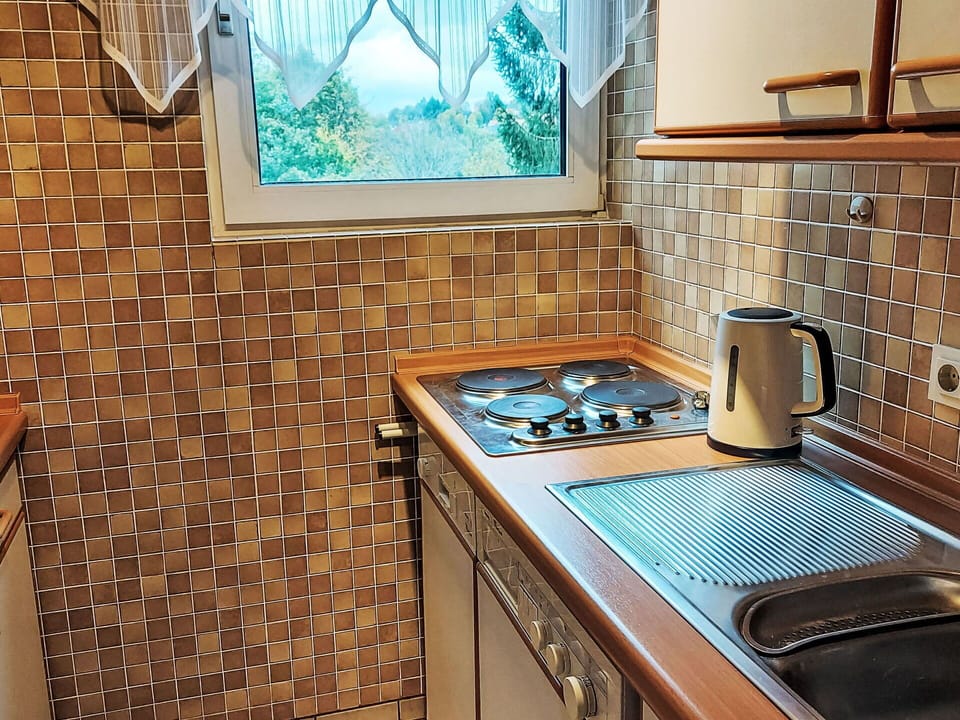 Sink, Cabinetry, Property, Plumbing Fixture, Tap, Countertop, Blue, Azure, Wood, Kitchen