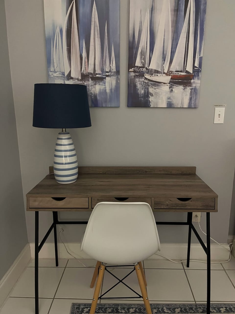 Designated work space in the bedroom