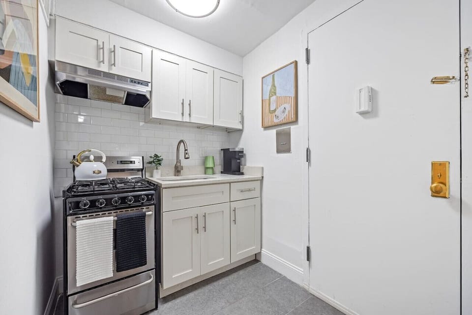 Modern and sleek kitchenette and appliances