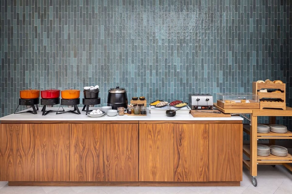 Start your day with a fresh, colorful buffet spread.