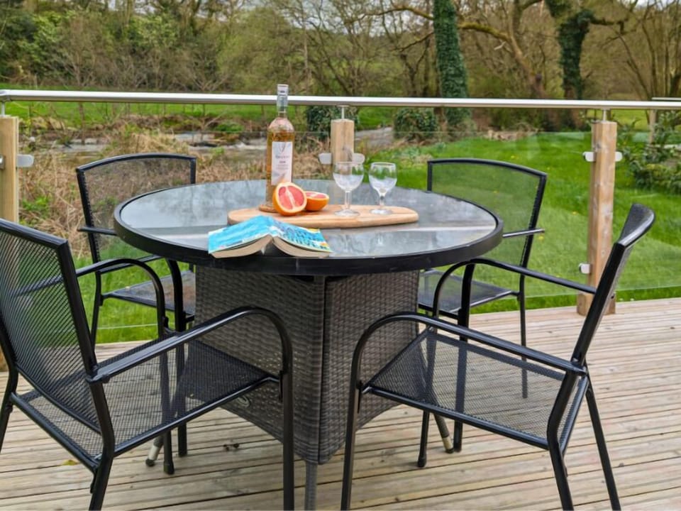 Outside riverside terrace